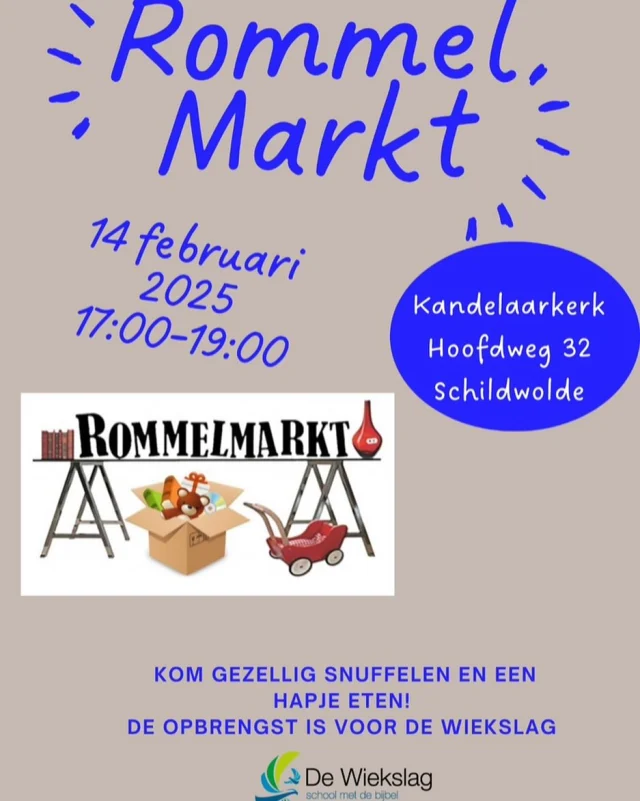 We organiseren een gezellige rommelmarkt! Kom je ook?