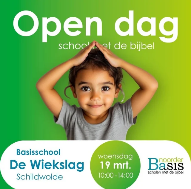 📅Op 19 maart organiseren we een Open Dag! Van 10.00-14.00 uur staat onze deur open zodat je een kijkje kunt nemen in onze school.☕Om 10 uur staat de koffie en limonade klaar🧩Voor kinderen is wat leuks te doen👀Bekijk samen met je zoon of dochter onze school❓Stel je vragen aan één van de leerkrachten🤝We ontvangen je graag!#NoorderBasis #scholenmetdebijbel #opendag