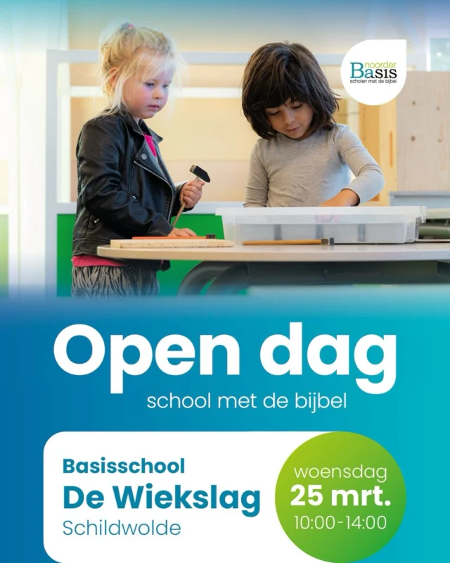 🗓️ Zet 25 maart in je agenda!🕙 Van 10.00 tot 14.00 uur ben je van harte welkom om sfeer te proeven op onze school. 😃 Onze leerlingenraad vertelt jullie graag alles over onze mooie school en geeft jullie een rondleiding. 🫟 Voor kinderen zijn er leuke activiteiten! 💬 Onze leerkrachten beantwoorden graag je vragen🧸 @kinderopvangboaz is ook aanwezig.We kijken ernaar uit om je te ontmoeten! #scholenmetdebijbel #middengroningen #schildwolde #slochteren #siddeburen